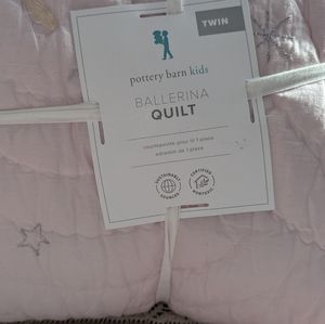 Pottery Barn Twin size quilt Ballerina theme